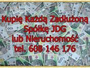 Kupię Każdą Zadłużoną Spółkę/JDG lub Nieruchomość