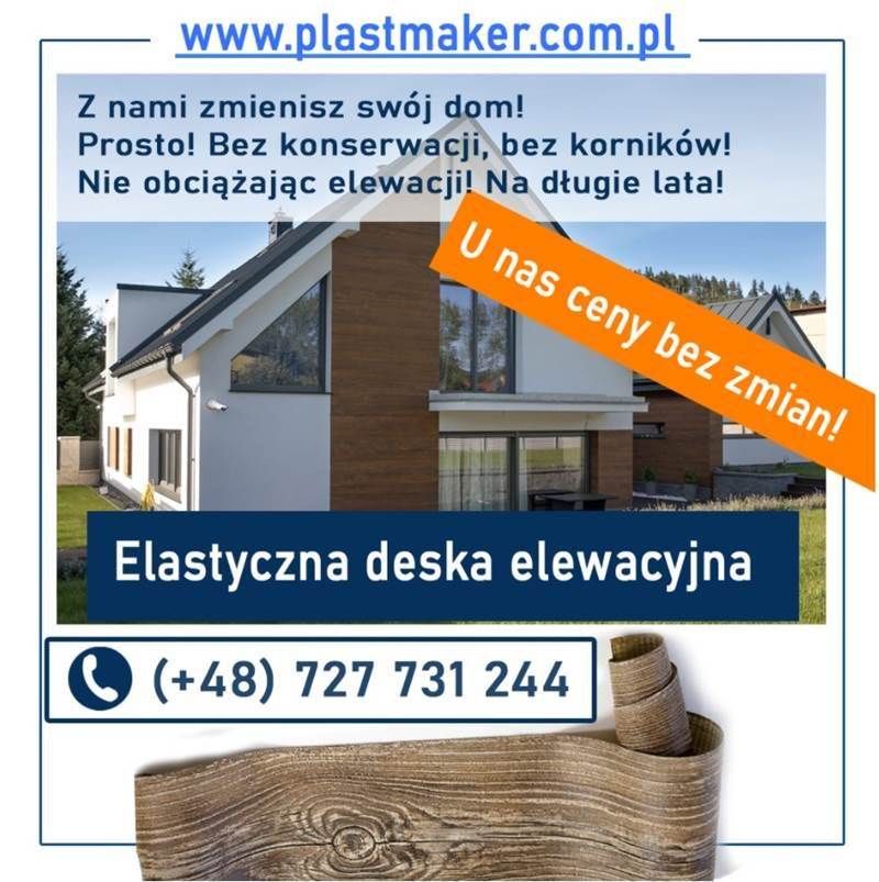 Imitacja drewna , elastyczna deska elewacyjna cała Polska - Zdjęcie 1