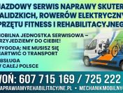 Profesjonalny serwis z dojazdem: rehabilitacja, fitness, skutery, rowery
