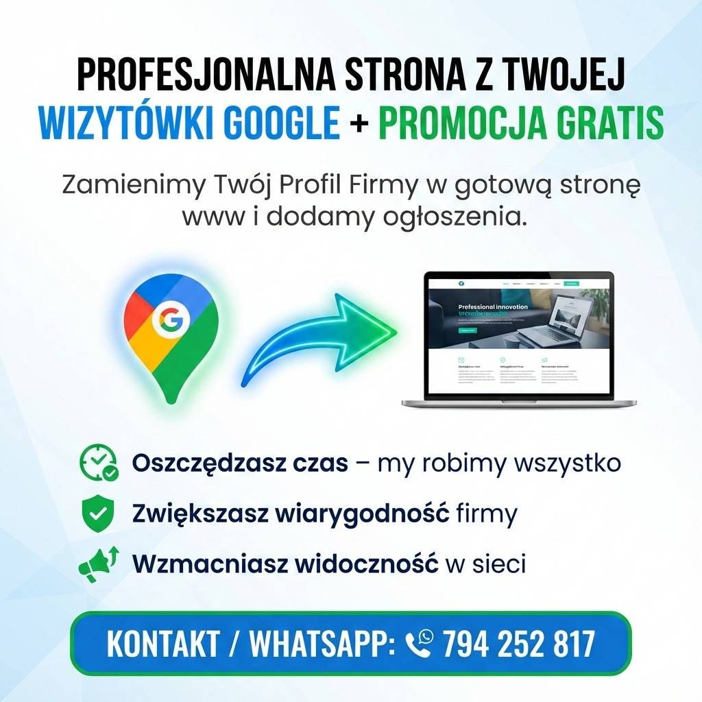 Zamienimy wizytówkę Google w stronę internetową cała Polska - Zdjęcie 1