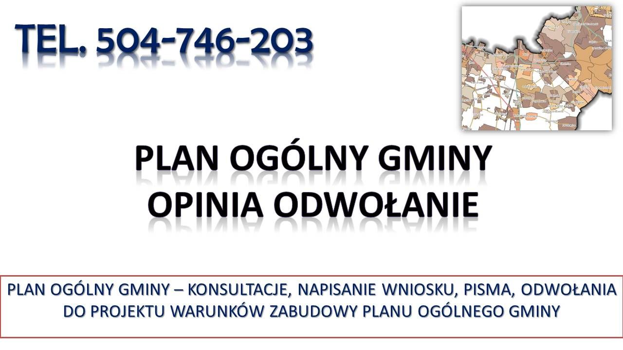 Plan Ogólny Gminy, odwołanie od warunków zabudowy, pismo  - Zdjęcie 1