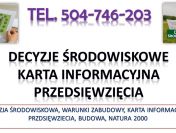 Karta informacyjna przedsięwzięcia, wycięcie drzew, tel. 504-746-203