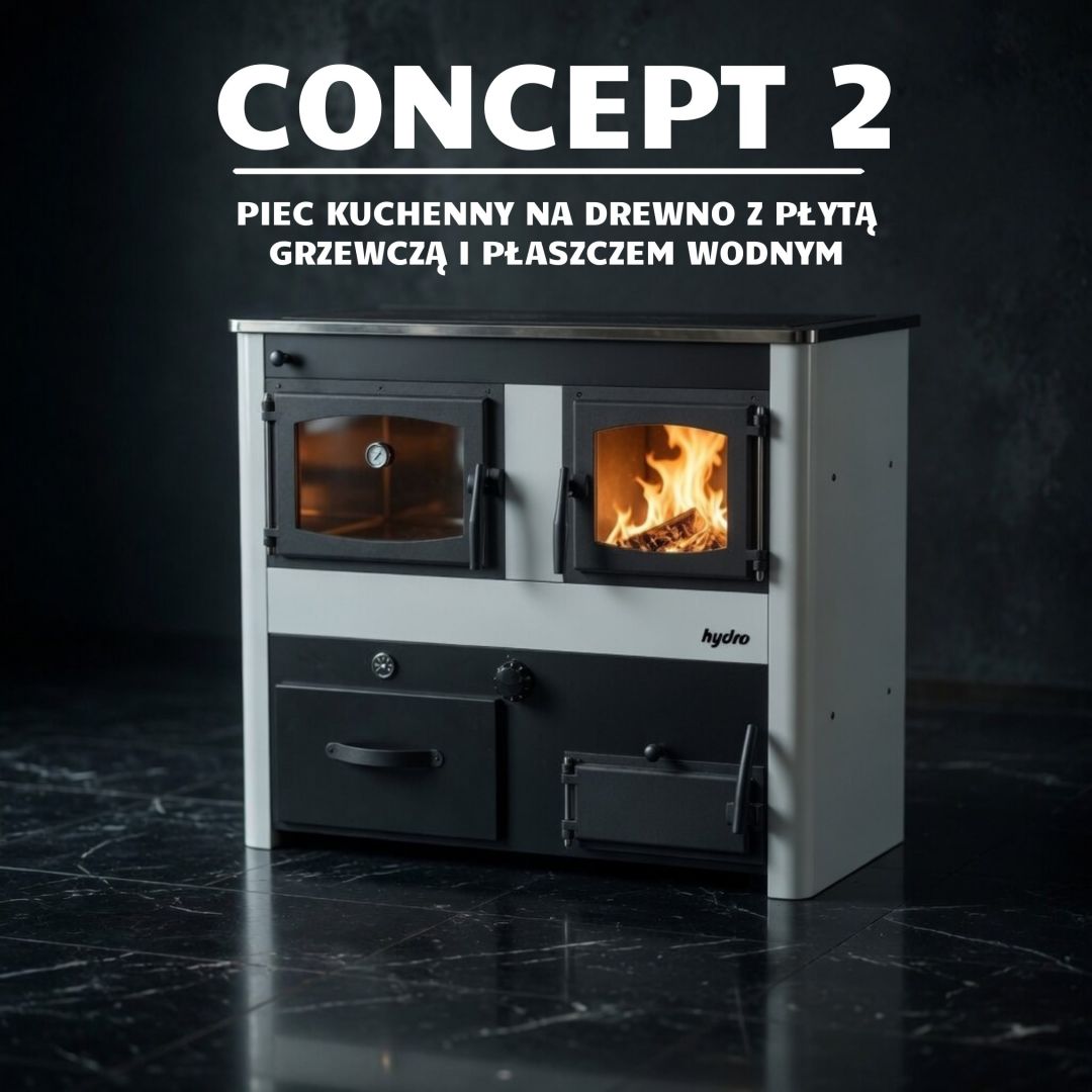 Piec Concept 2 - 18 kW : Ogrzewaj dom, gotuj i piecz na jednym ogniu Kluczbork - Zdjęcie 1