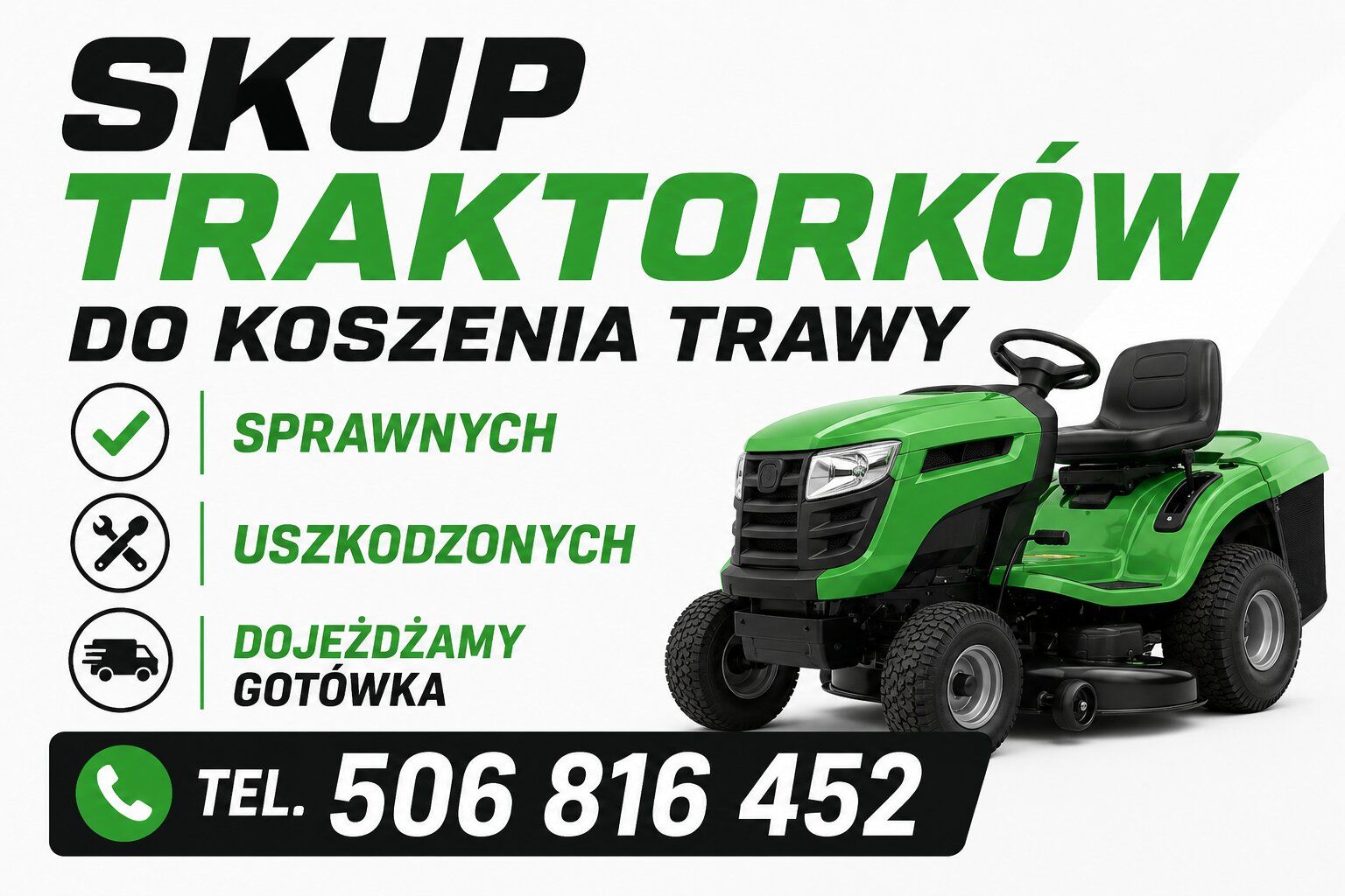 SKUP TRAKTORKÓW DO KOSZENIA TRAWY *SPRAWNE *USZKODZONE *KAŻDY STAN I MARKA Opole - Zdjęcie 1