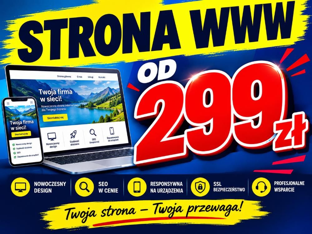 Jednorazowo 299 zł za wykonanie strony  - Zdjęcie 1